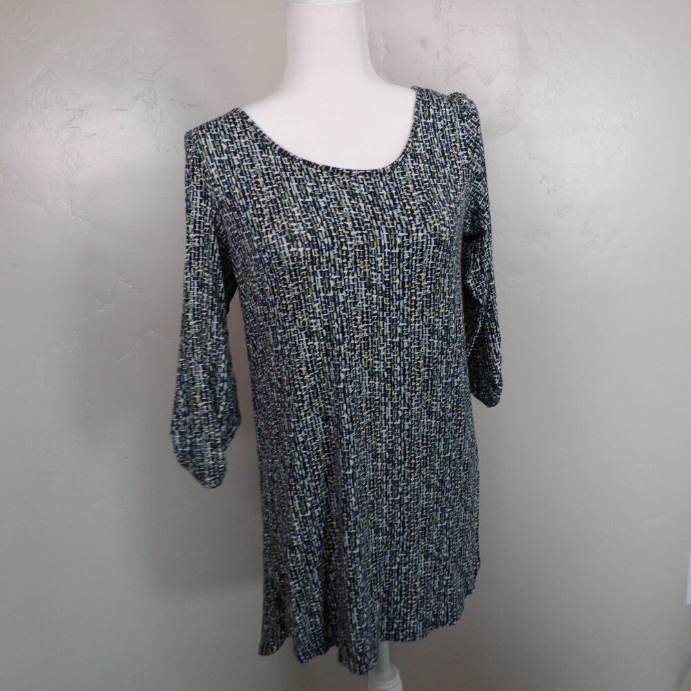 J Jill Tunic Womens Small Wearable Collection 3/4 Sleeve Relaxed Fit Top